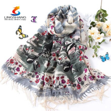 Neuesten Schal für Winter 2015, Mode Kaschmir Pashmina Hijab Schal, Großhandel Digitaldruck Kaschmir Shaw Schal